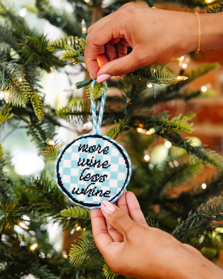 Needlepoint Ornament - More Wine