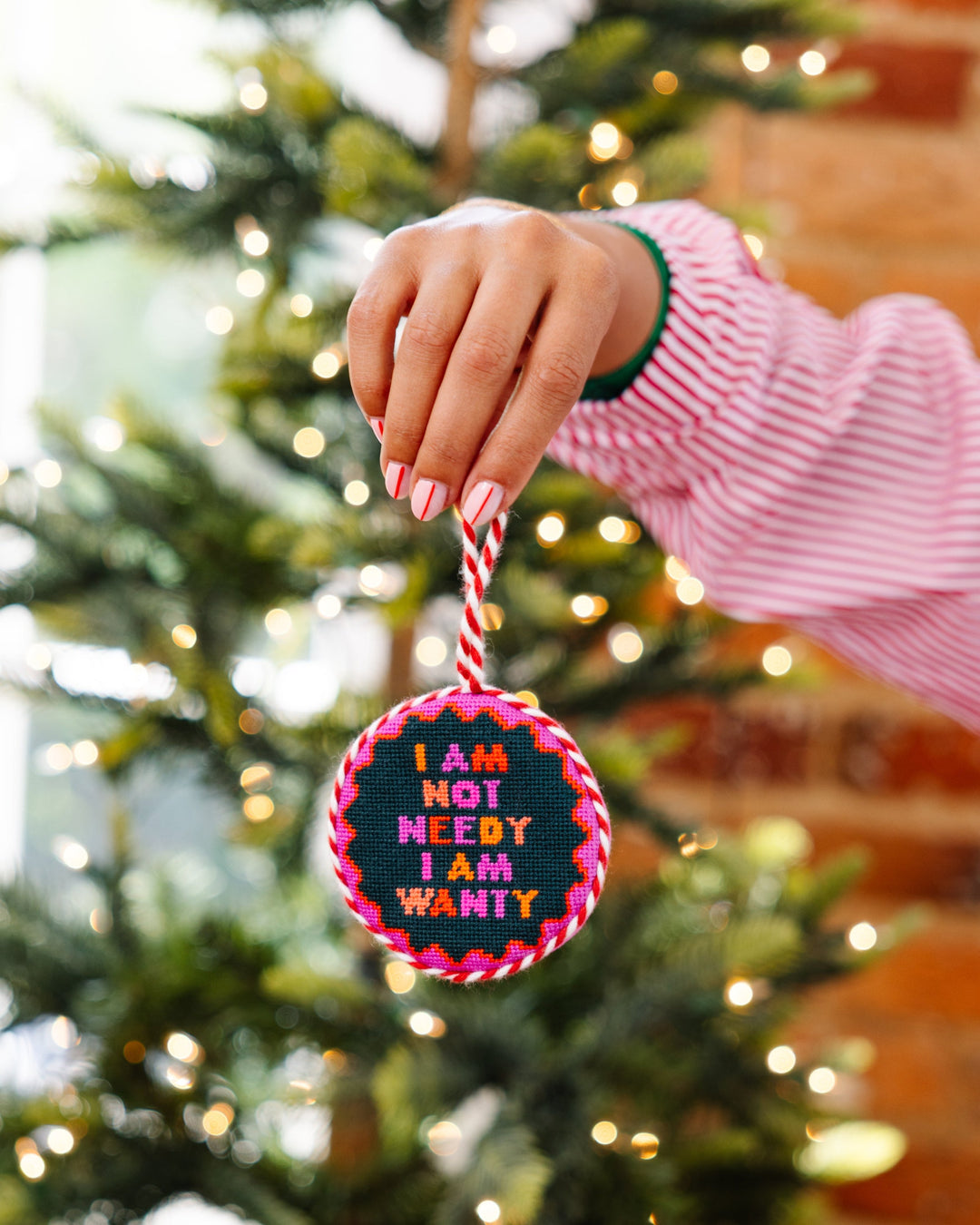 Needlepoint Ornament - Not Needy