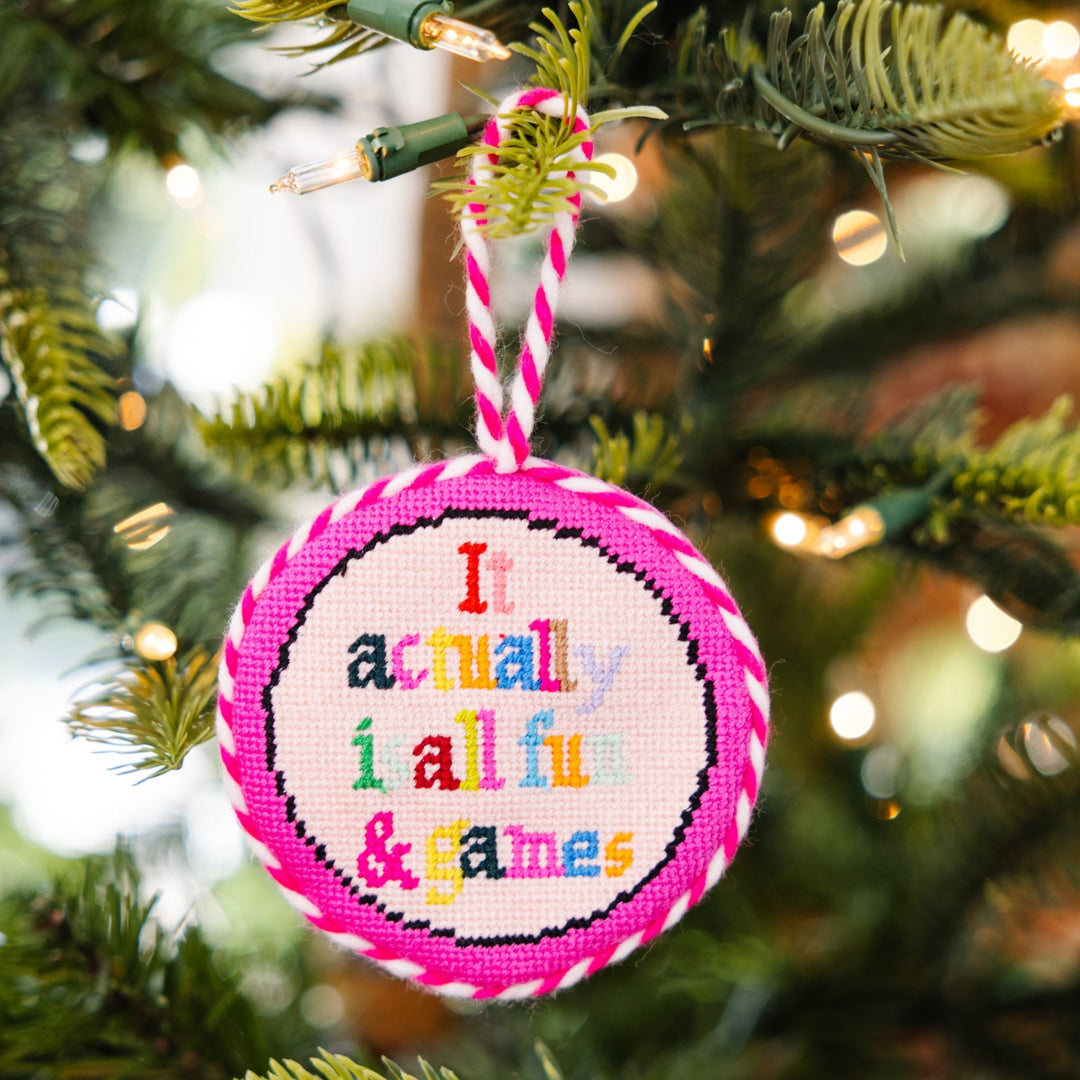 Needlepoint Ornament - Fun & Games