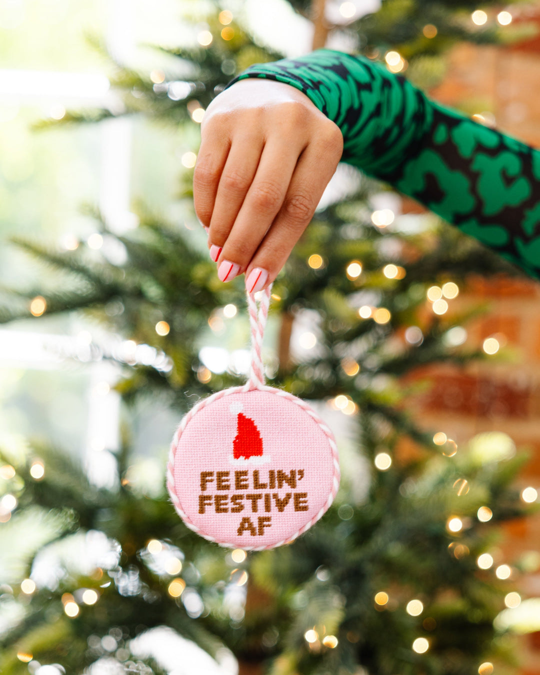 Needlepoint Ornament - Festive AF