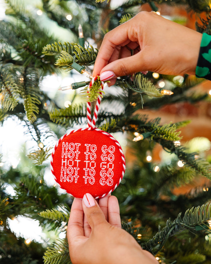 Needlepoint Ornament - Hot To Go