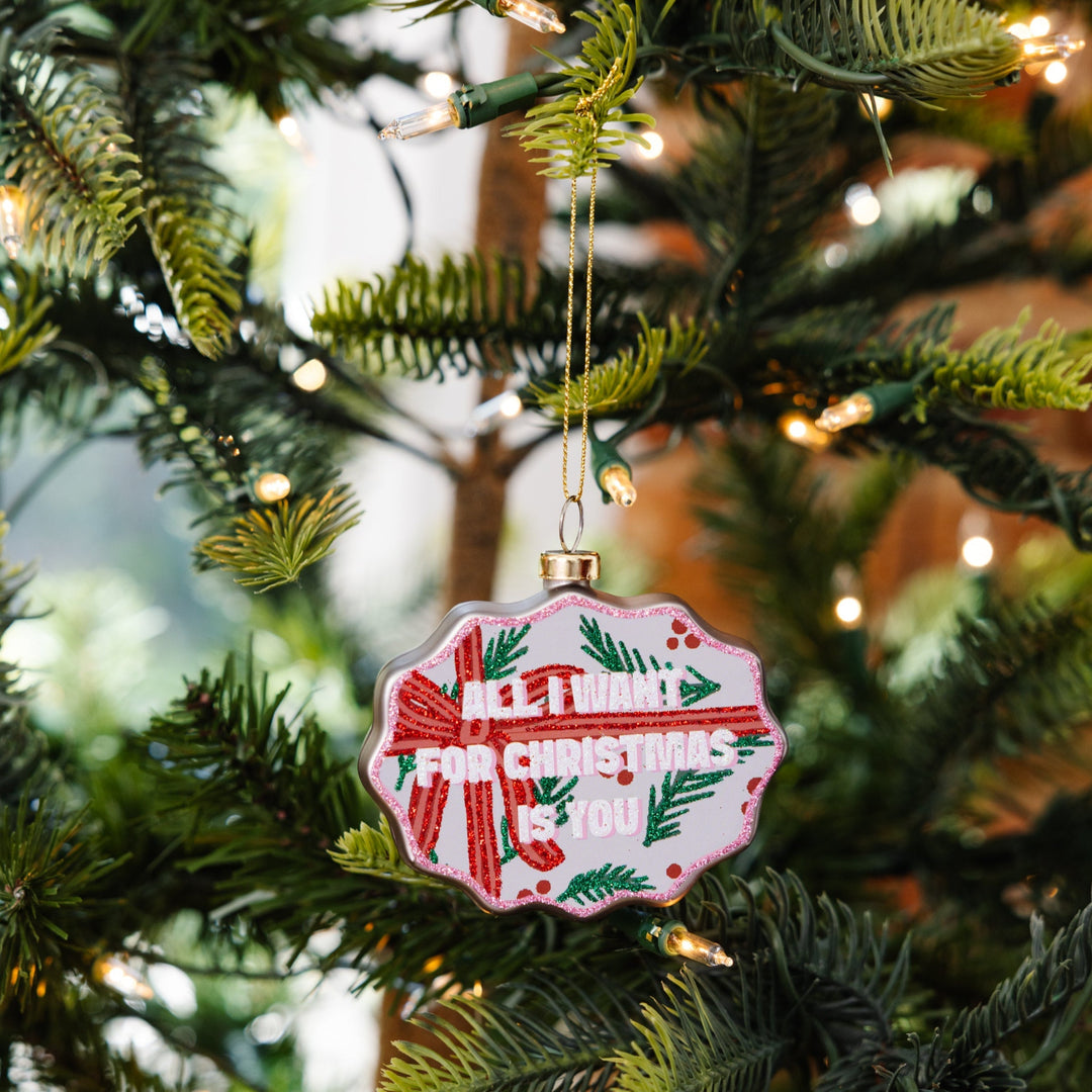 Scallop Ornament - All I Want for Xmas