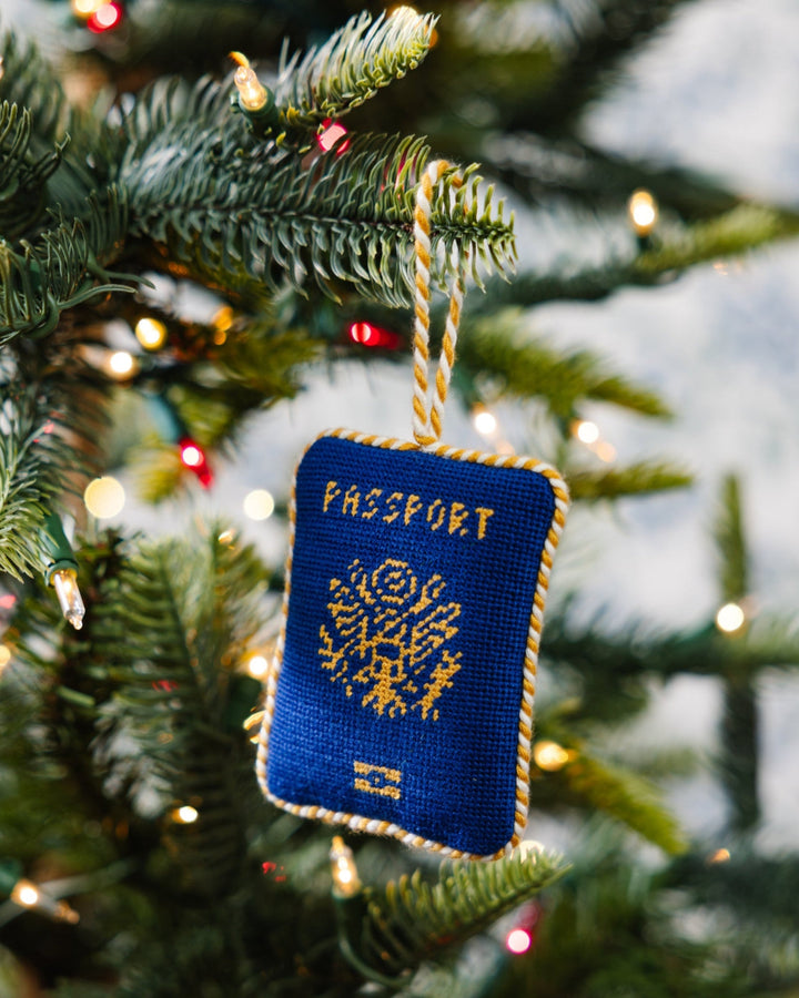 Needlepoint Icon Ornament - Passport