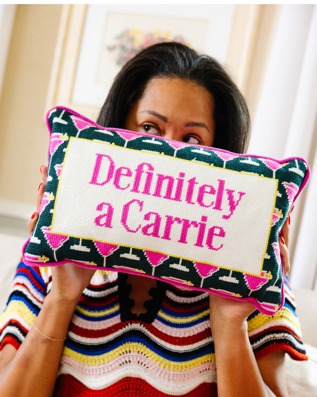 Carrie Needlepoint Pillow