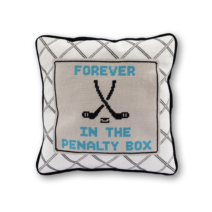 Penalty Box Needlepoint Pillow