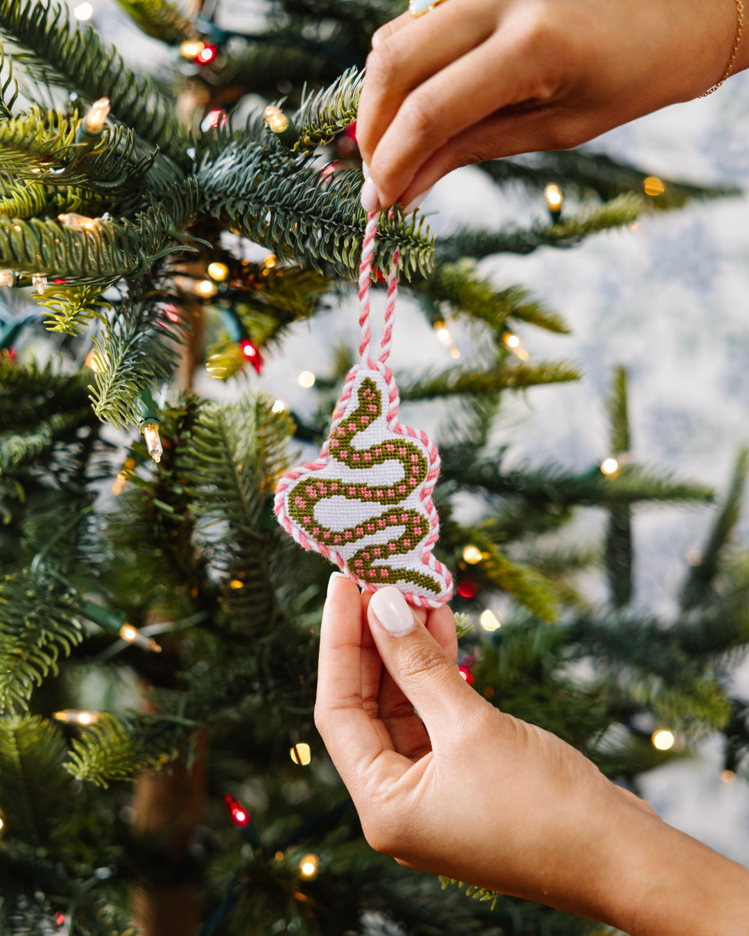 Needlepoint Icon Ornament - Snake