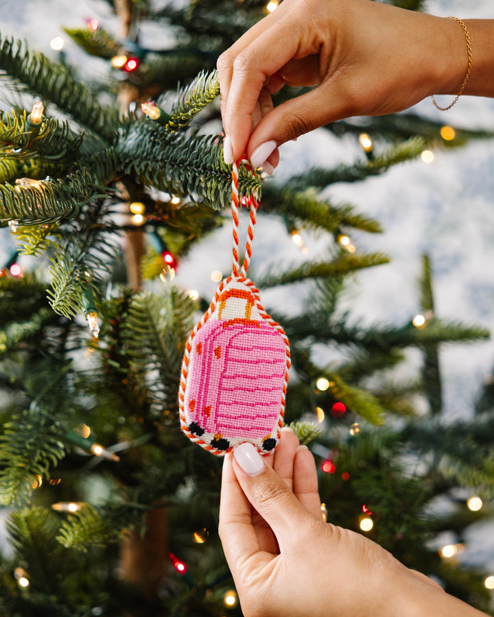 Needlepoint Icon Ornament - Suitcase