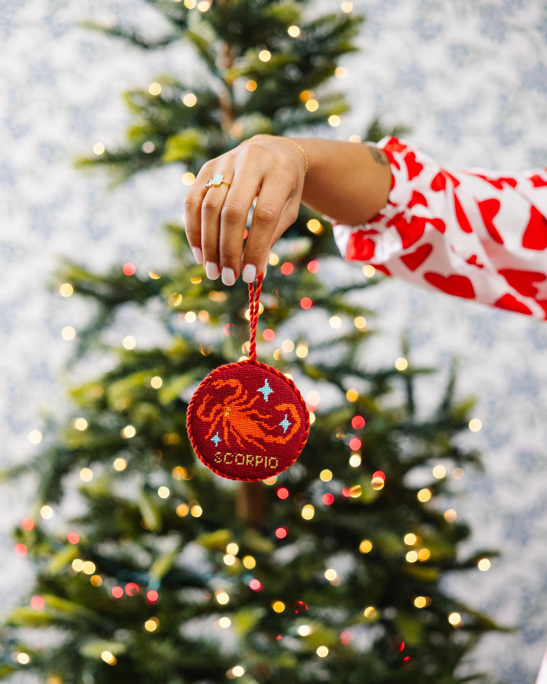 Needlepoint Zodiac Ornament - Scorpio