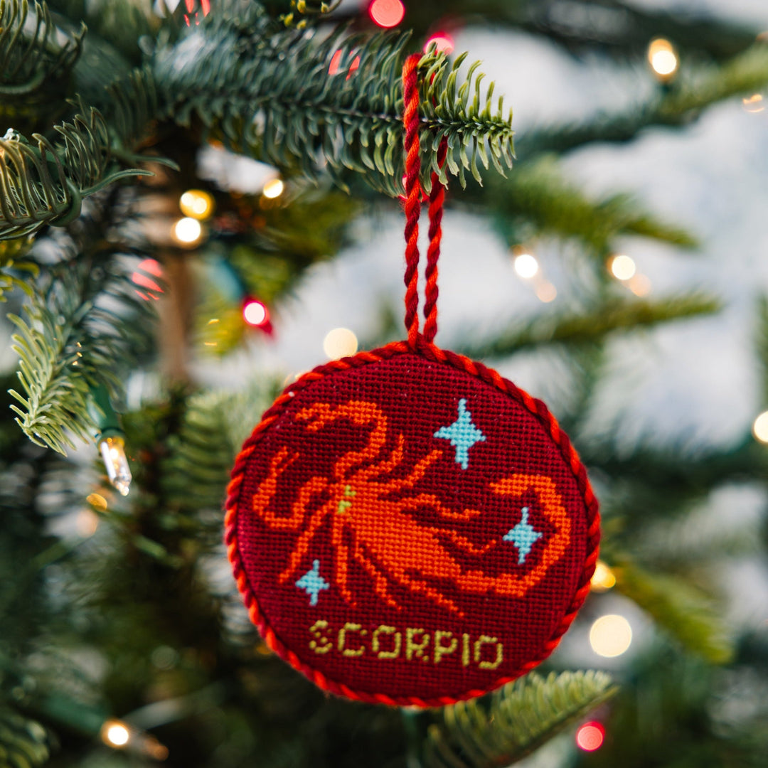 Needlepoint Zodiac Ornament - Scorpio