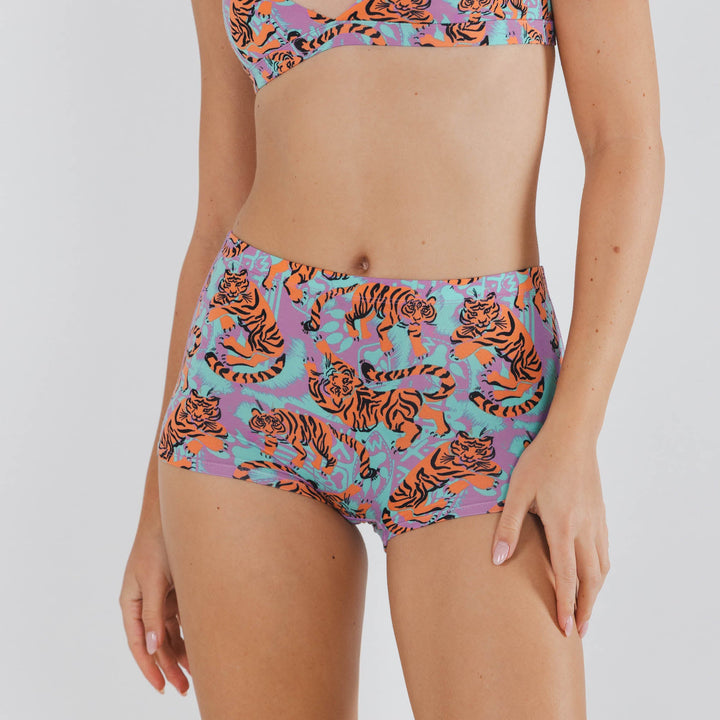 The Go Get 'Em | Abstract Tigers Modal Boyshort Underwear