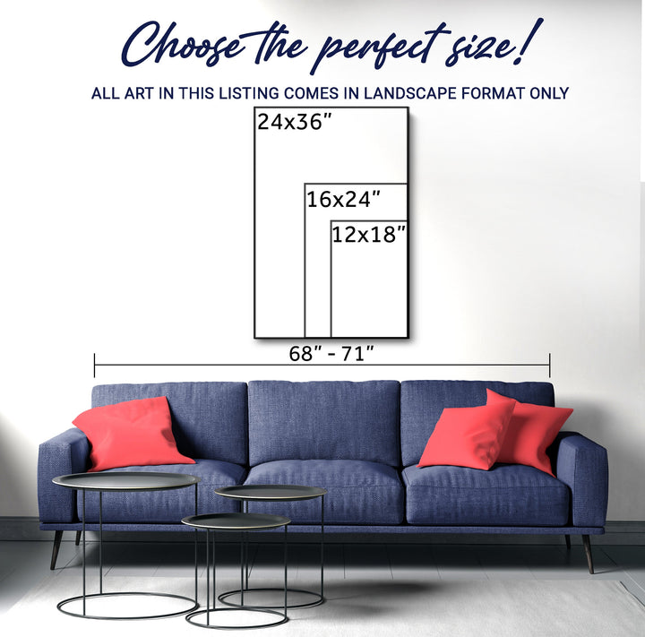 Minimalist Blue and Gold Wall Art