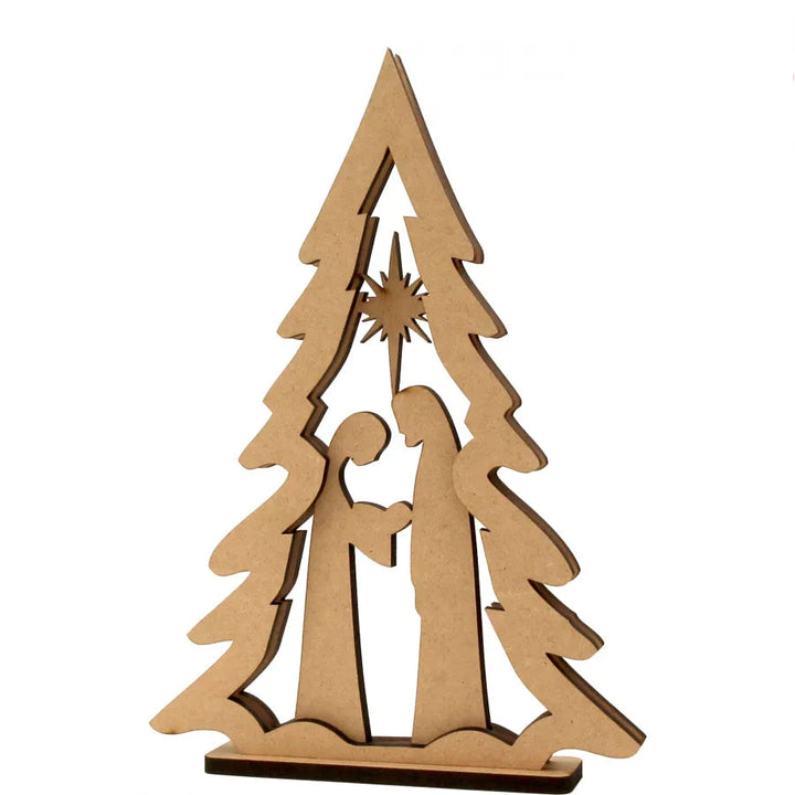 Rosa Talent Nativity Scene 2 - 3D composition on a stand. MDF. 6.89*1.38*9.84 inches