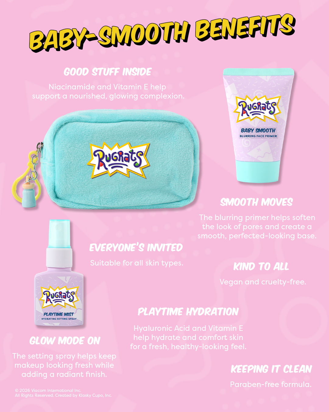 Rugrats | Baby's Gotta Do! - 2 PC Face Set with Keychain Bag