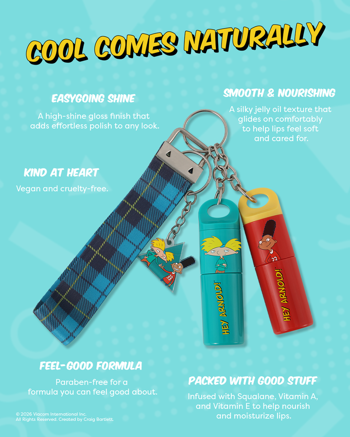 Hey Arnold! | Cool Cats - Nourishing Lip Jelly & Keychain Charm