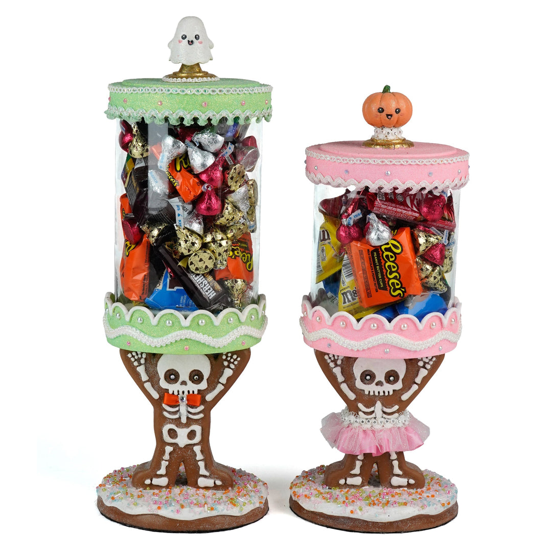 Gingerdead Jack and Jill Candy Canisters Set of 2 | Halloween Decor | Katherine's Collection