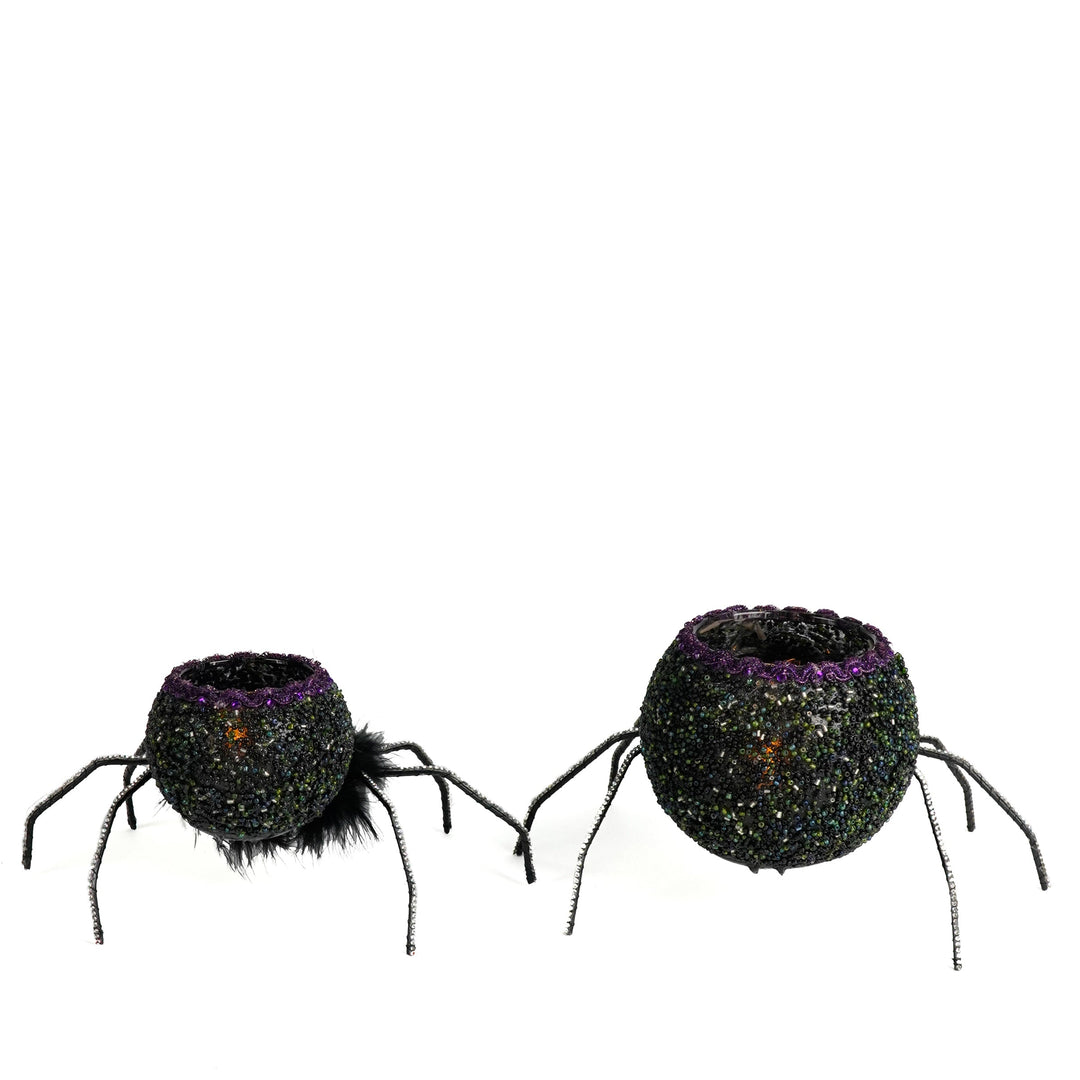 Spider Tea Lights Set of 2 | Halloween Decor | Katherine's Collection