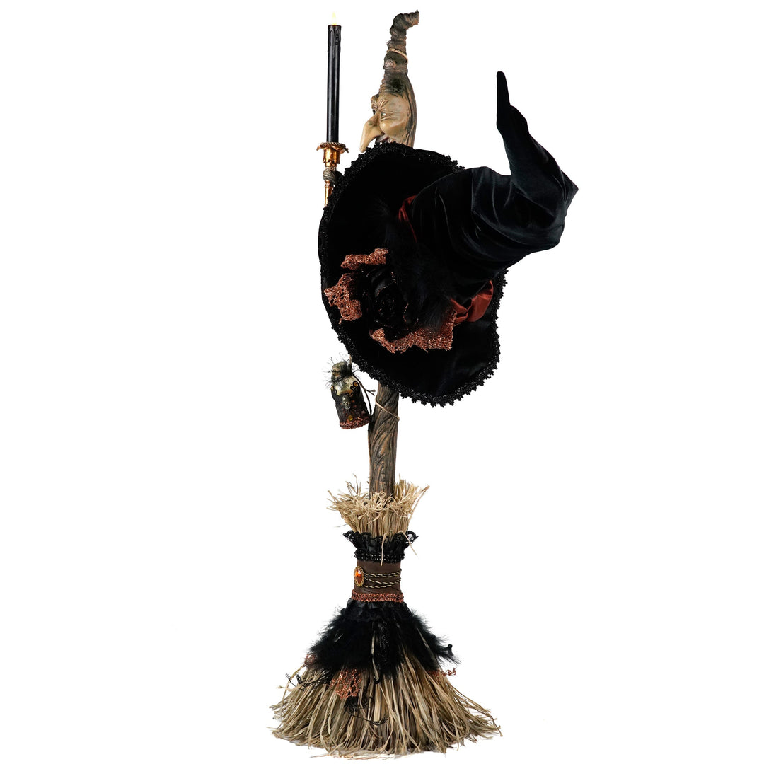 Bramble Broom with Witch Hat | Halloween Decor | Katherine's Collection