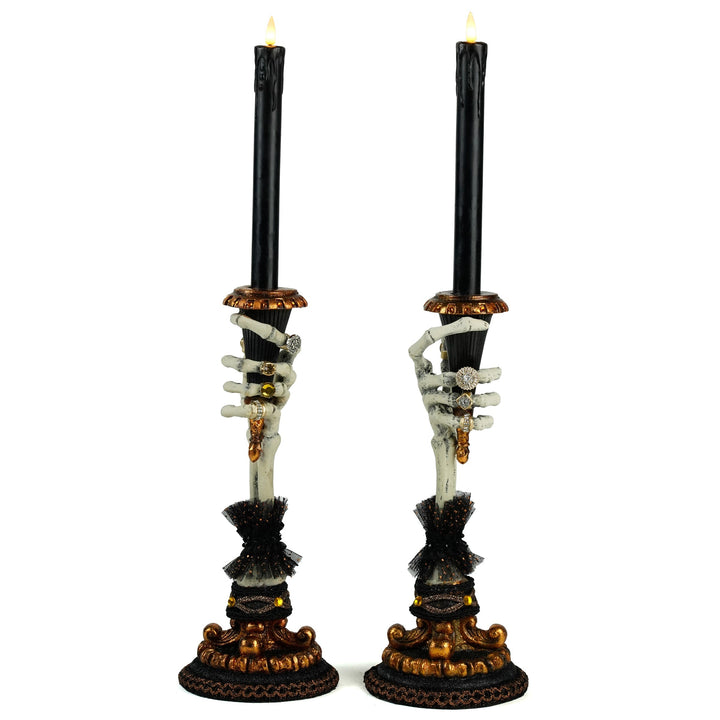 Skeleton Hand Candle Holders Set of 2 | Halloween Decor | Katherine's Collection