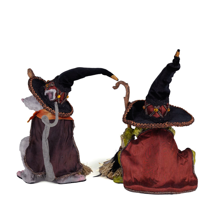 Witching Hour Rat and Frog Witches Assortment of 2 | Halloween Decor | Katherine's Collection