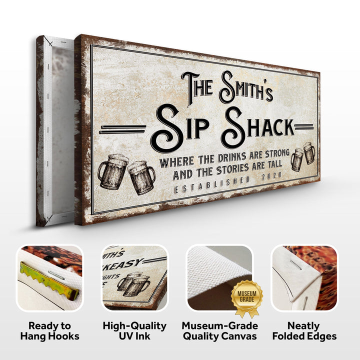 Family Sip Shack Bar Sign