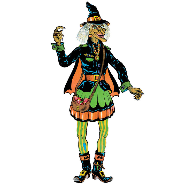 Vintage Halloween Life-Size Jointed Witch by Beistle