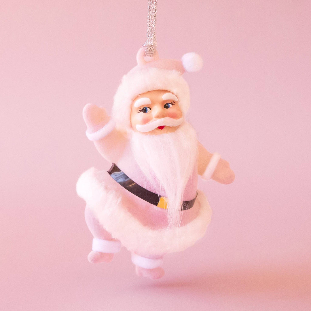 Retro Dancing Santa Ornament | Light Pink *SHIPPING 11/20