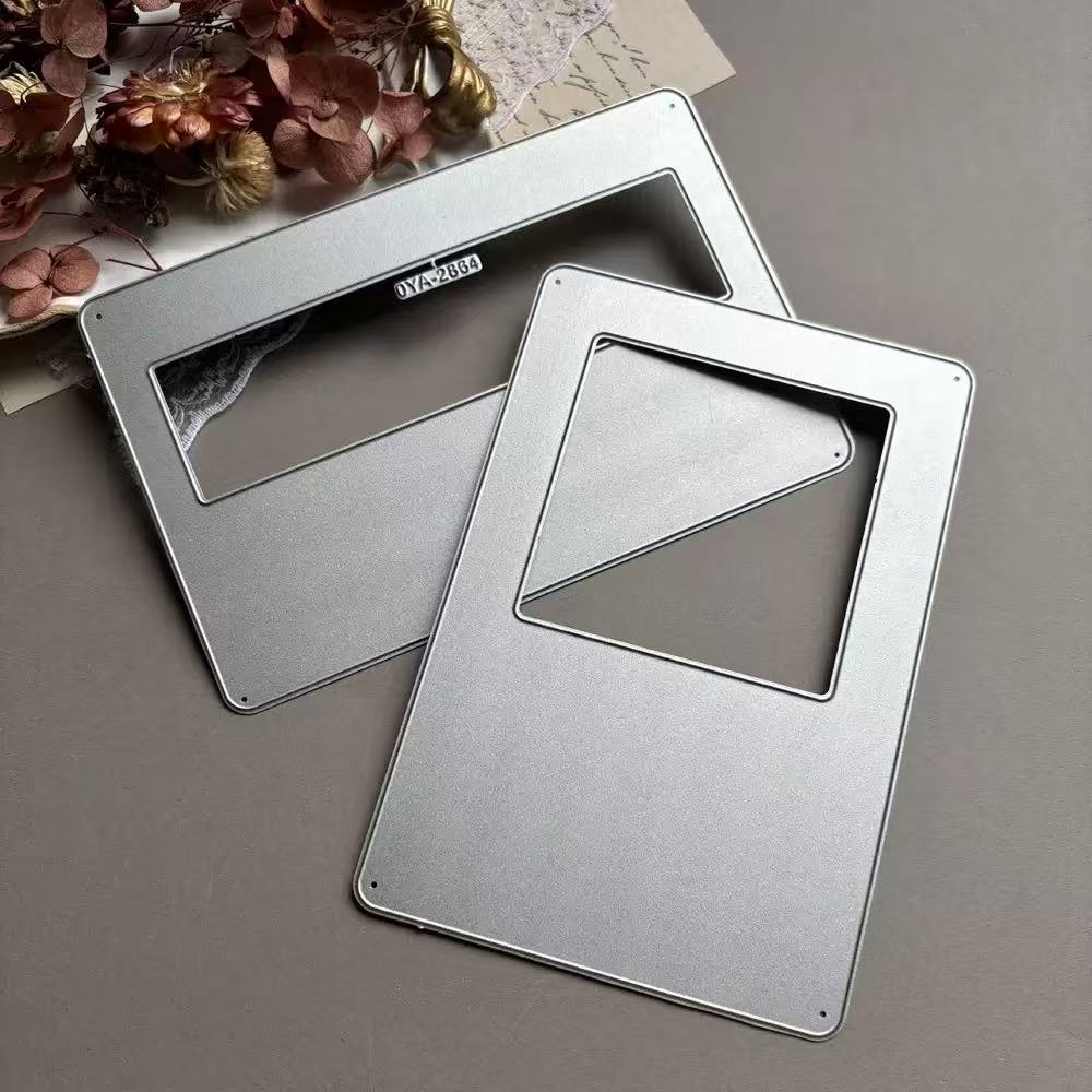 Slim Rectangle Scrapbooking Cutting Die by Wizardi QJ08