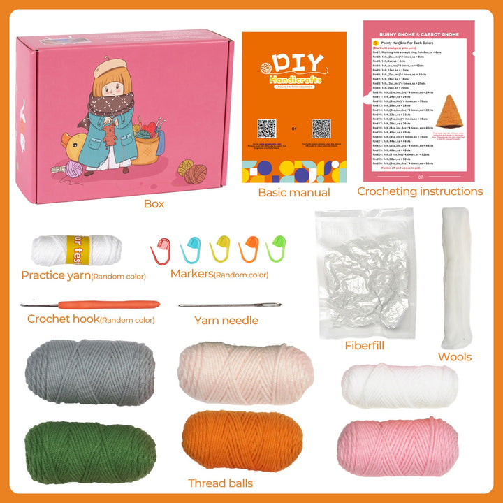 Gnomes Amigurumi DIY Crochet Kit Wizardi F07N8-M174