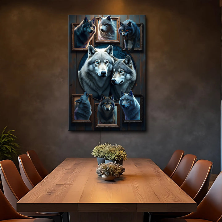 3D Wolf Collage Wall Art II