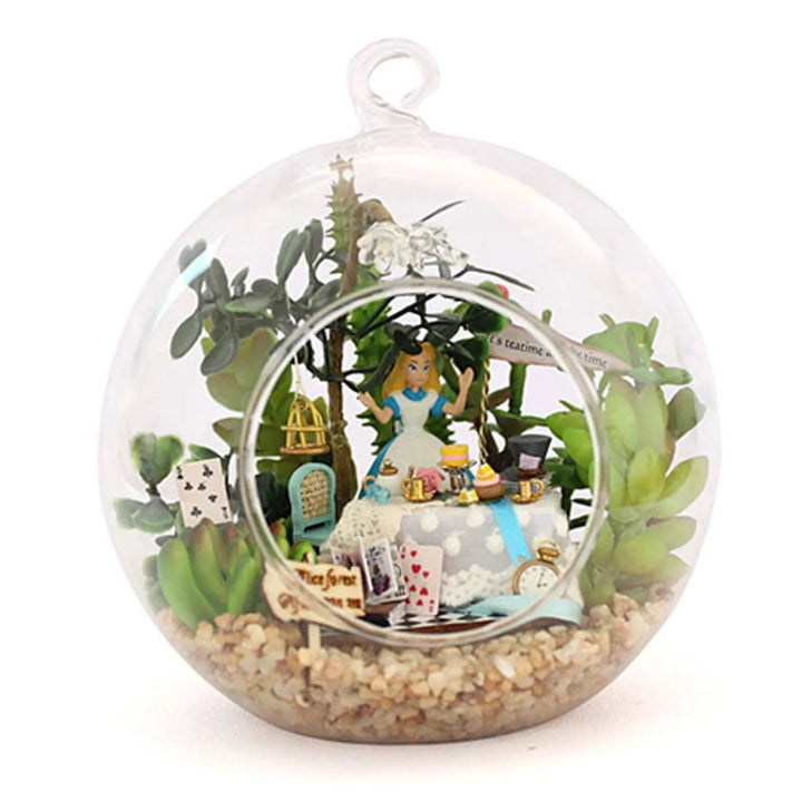 Miniature Wizardi Roombox Kit -  Alice forest afternoon tea Dollhouse Kit