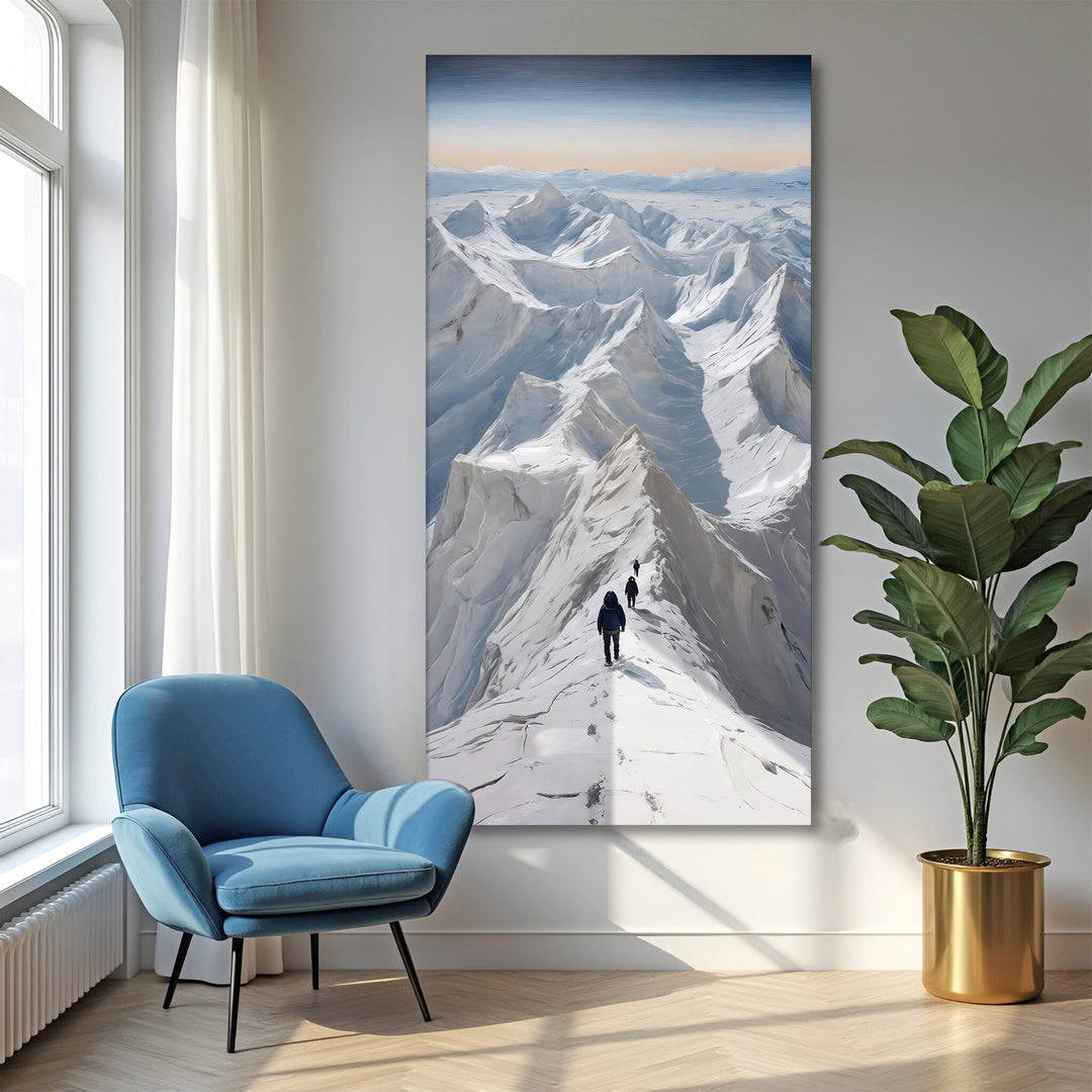 Snow Mountain Abstract Wall Art