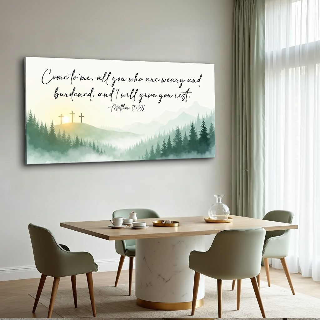 Come To Me - Matthew 11:28 Faith Sign