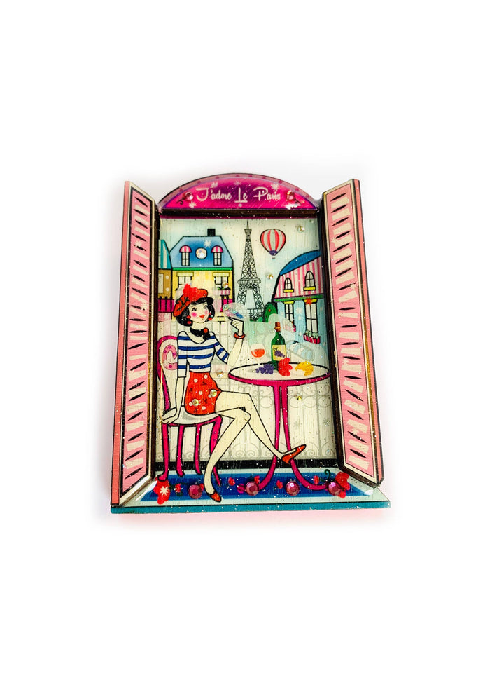 Oh la la Paris Scene Brooch by Rosie Rose Parker