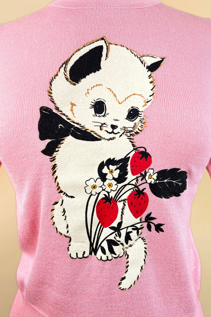 Strawberry Fields Forever short sleeve Sweater in Pink