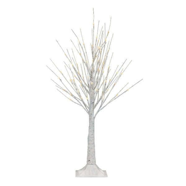 Old World Christmas 3 Ft Lit Winter White Birch Tree