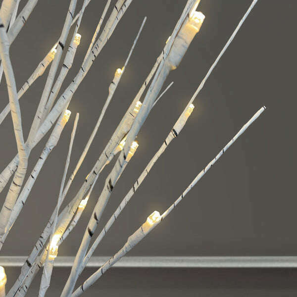 Old World Christmas 3 Ft Lit Winter White Birch Tree
