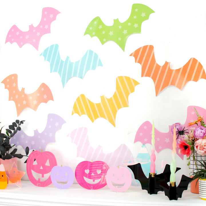 Rainbow Paper Bat Placemats