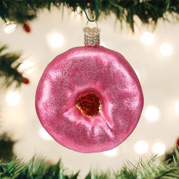 Pink Frosted Donut Ornament