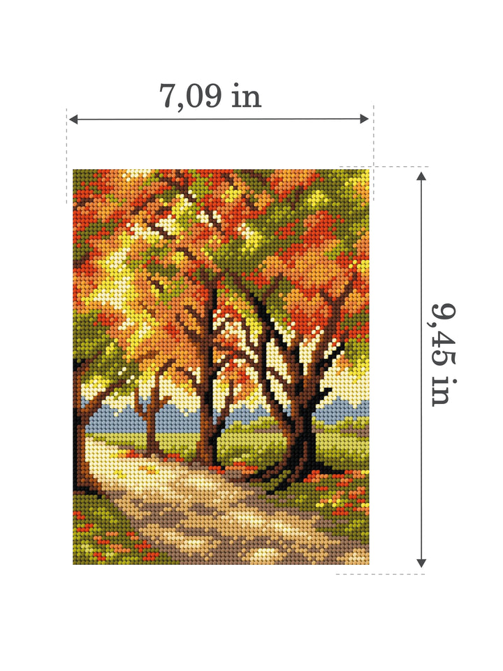 Gobelin canvas for halfstitch without yarn Autumn Trees 3267F