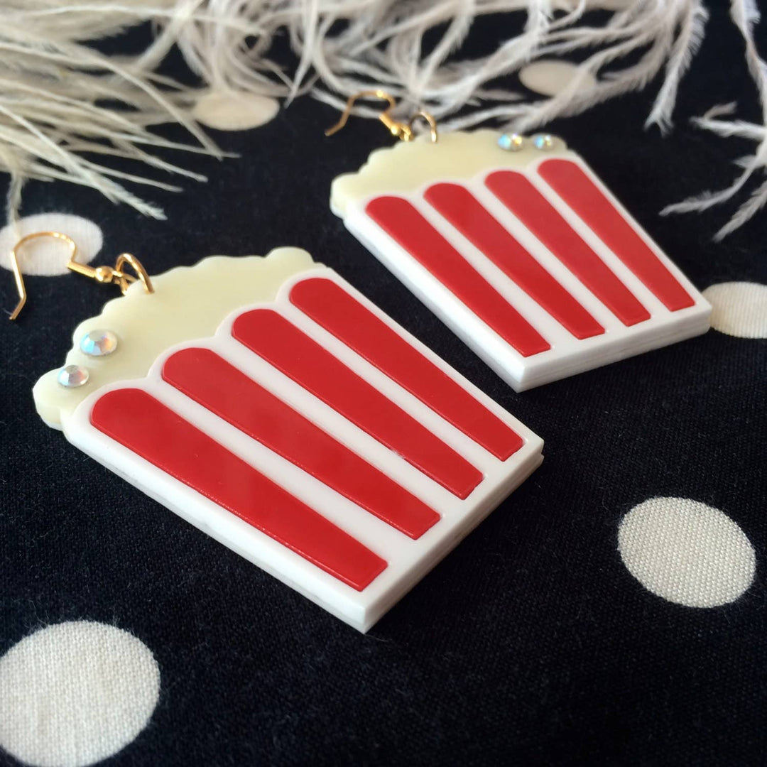 Movie Popcorn Statement Earrings