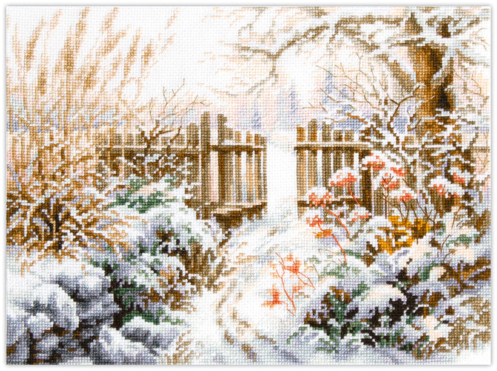 Winter Yard Counted Cross Stitch Kit by Magic Needle 350-742