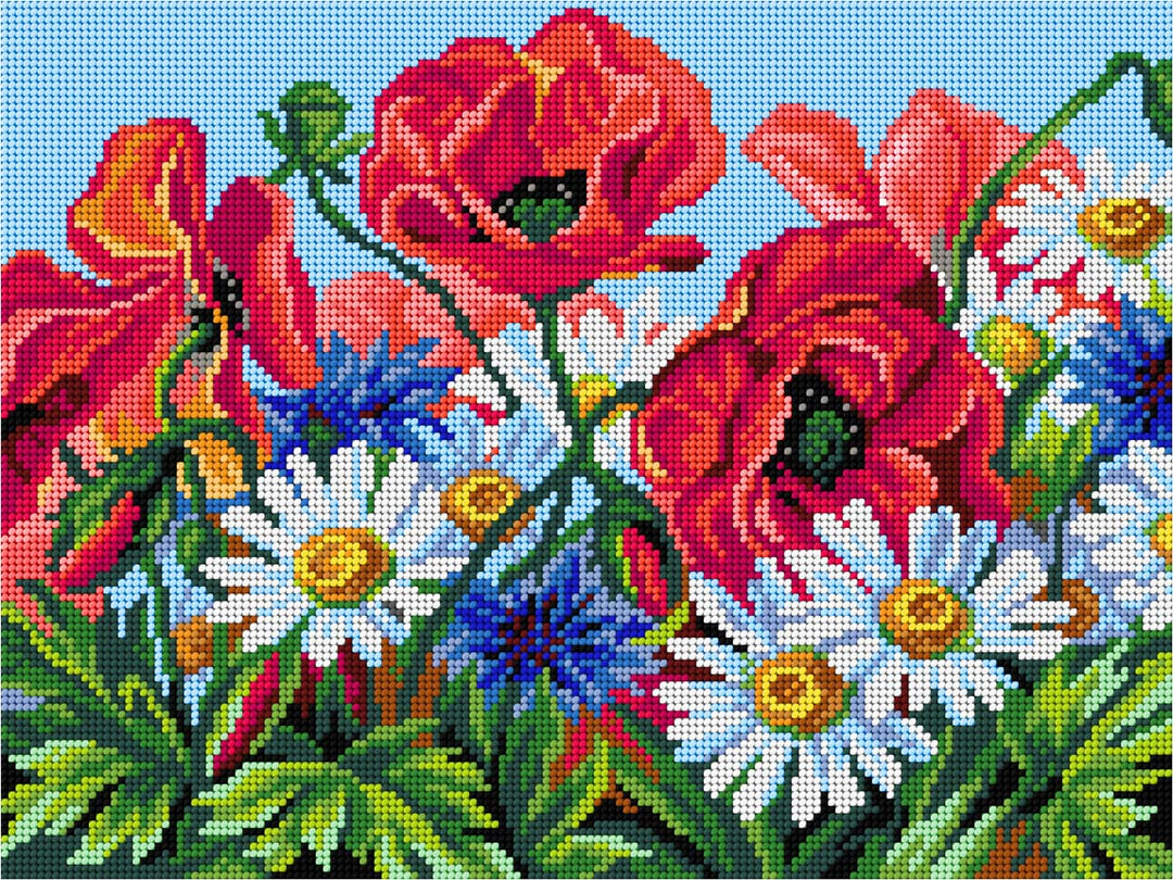 Wildflowers Gobelin Canvas for Half Stitch by Orchidea 3598J