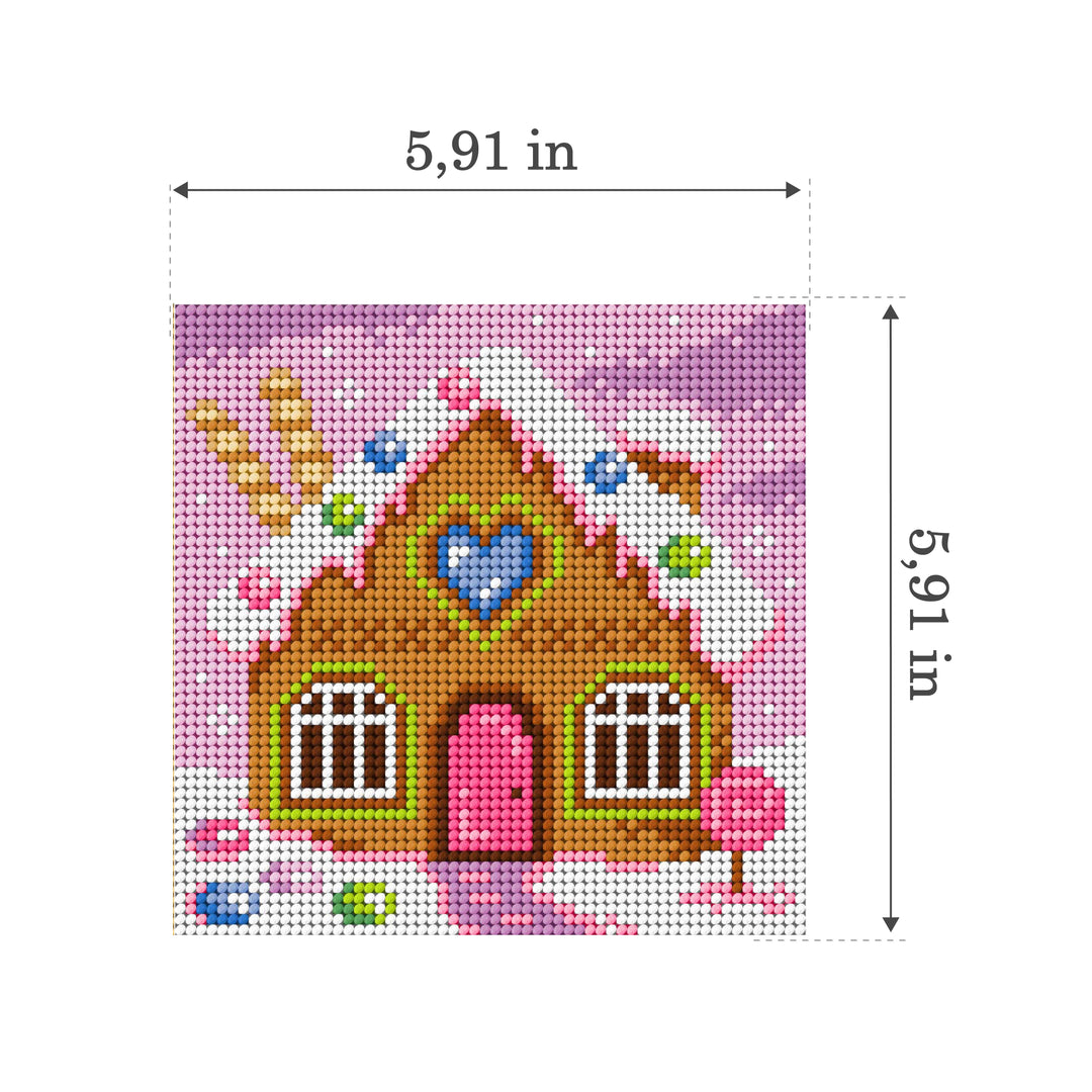 Gingerbread House Gobelin Canvas for Half Stitch by Orchidea 3606D