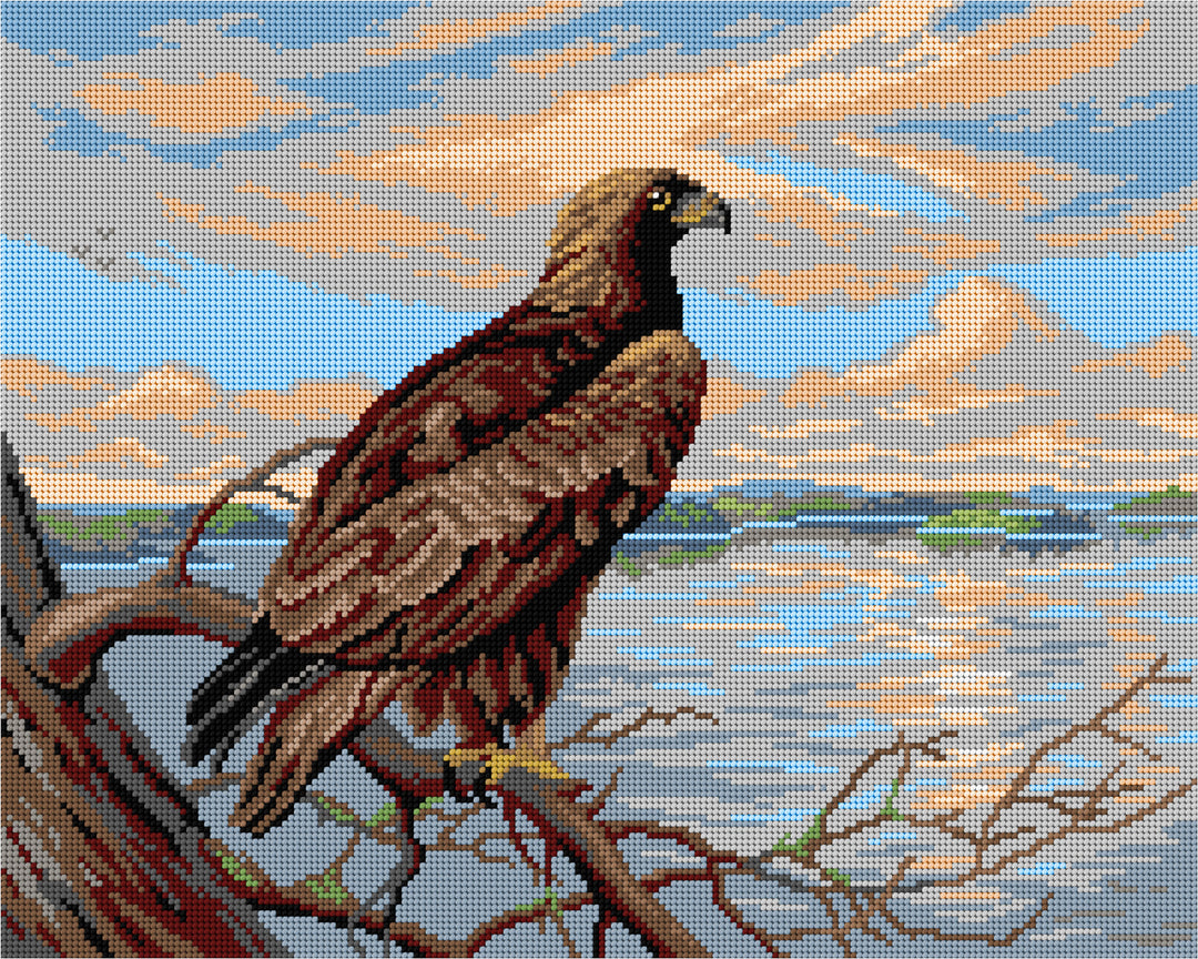 Eagle over the Lake Gobelin Canvas for Half Stitch by Orchidea 3612M