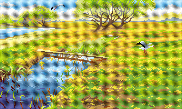 Spring Gobelin Canvas for Half Stitch by Orchidea 3621L
