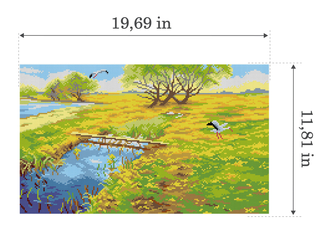 Spring Gobelin Canvas for Half Stitch by Orchidea 3621L