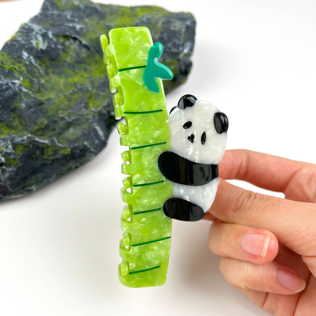 Bamboo Panda Hair Claw Clip