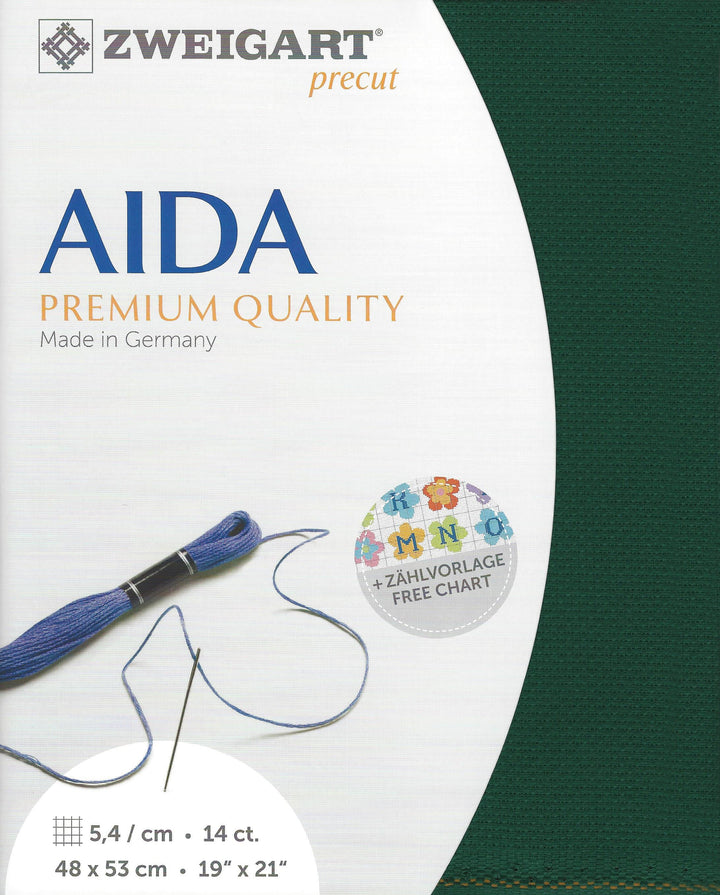 Precut Stern-Aida 14 count Gold Forest Green 3706/647