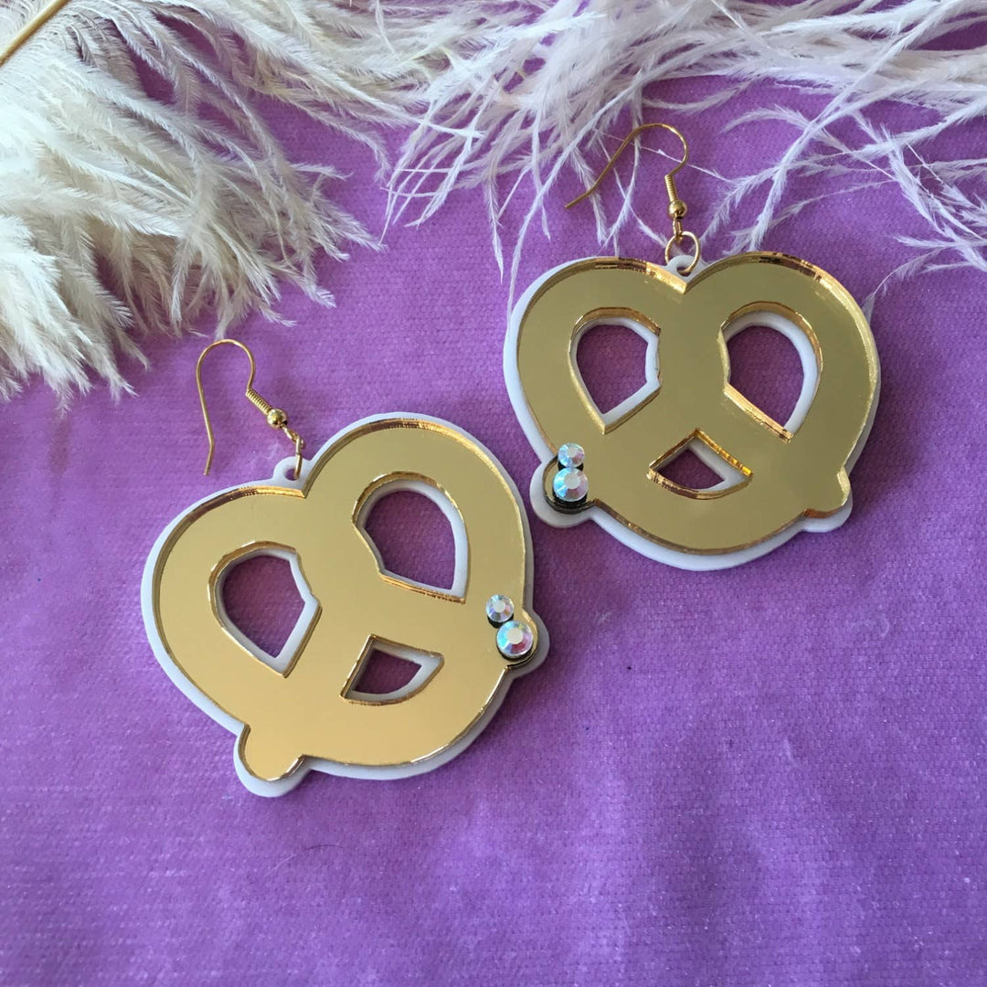 Mirrored Pretzel Earrings