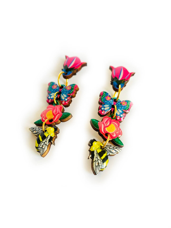 Floral Heaven Dangle Earrings by Rosie Rose Parker